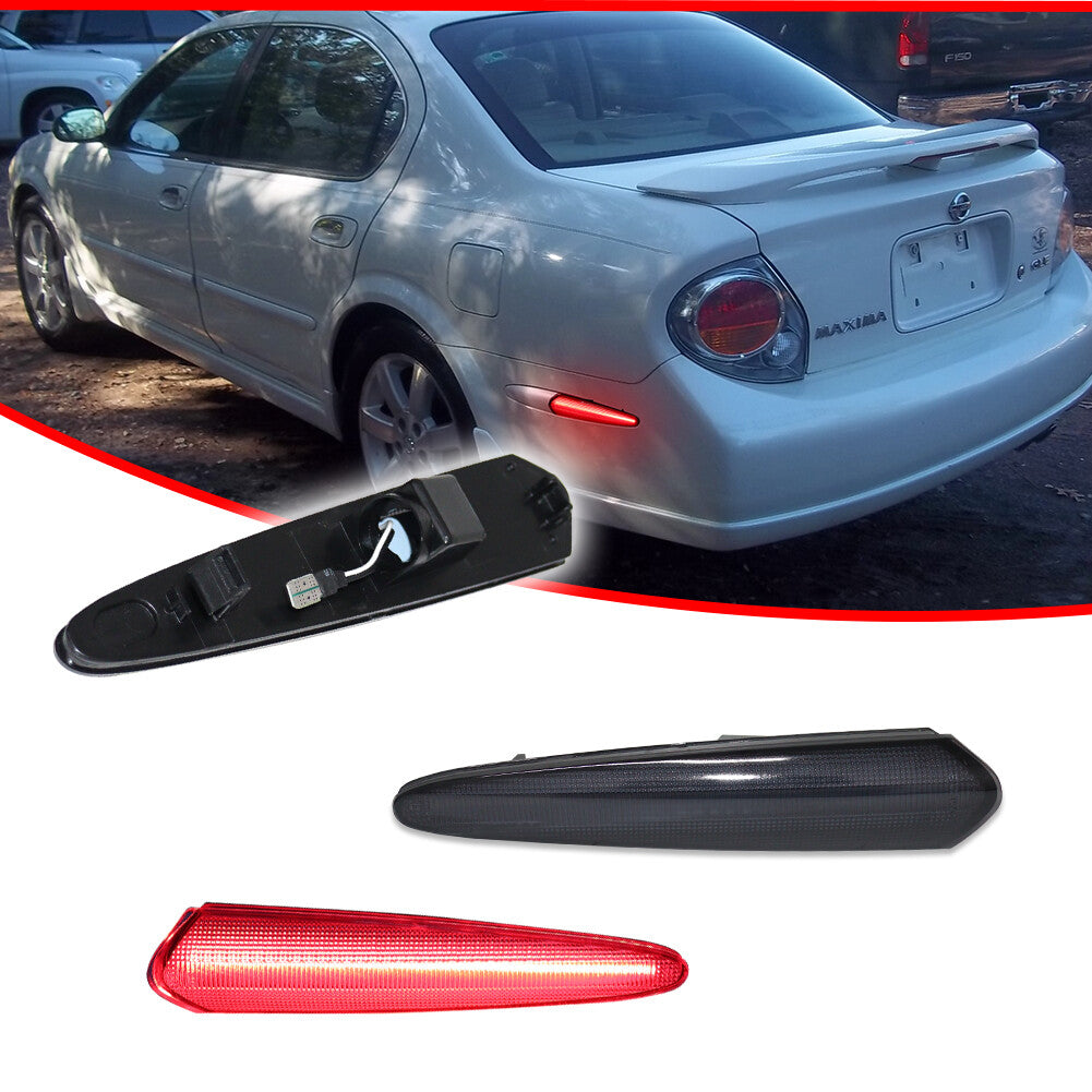 Smoked Lens Red LED Rear Side Marker Light Kit for 2000-2003 for Nissan MXIMA