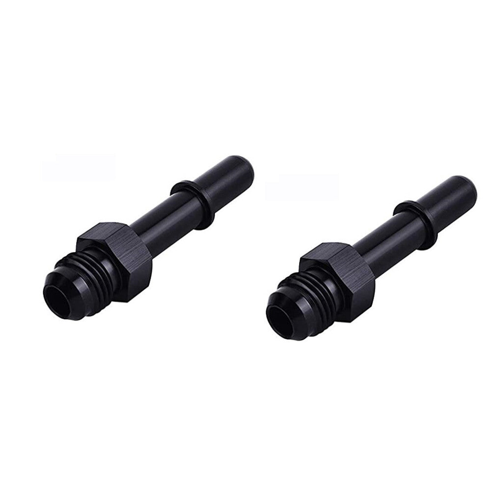 2-Pack 6AN Male to 5/16 inch SAE Quick Disconnect Male Push-Type EFI Connector Adapters