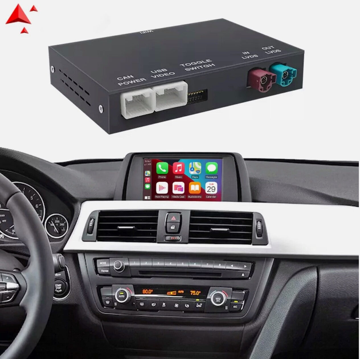 Compatible with for BMW CIC 1 2 3 4 5 series F10 X1 X3 F25 F26 F48 Wireless CarPlay Android Auto