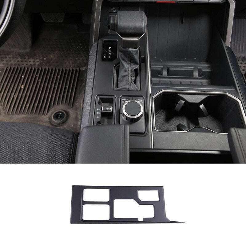 For Tundra Sequoi 2022-2023 Matte Black ABS Console Gear Shift Box Panel Trim