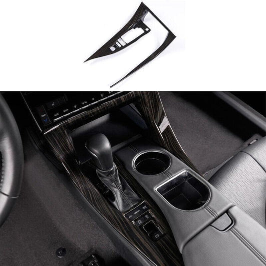 Black Wood Grain Console Gear Shift Frame Cover Trim for Toyota for Avalon 2019-2021