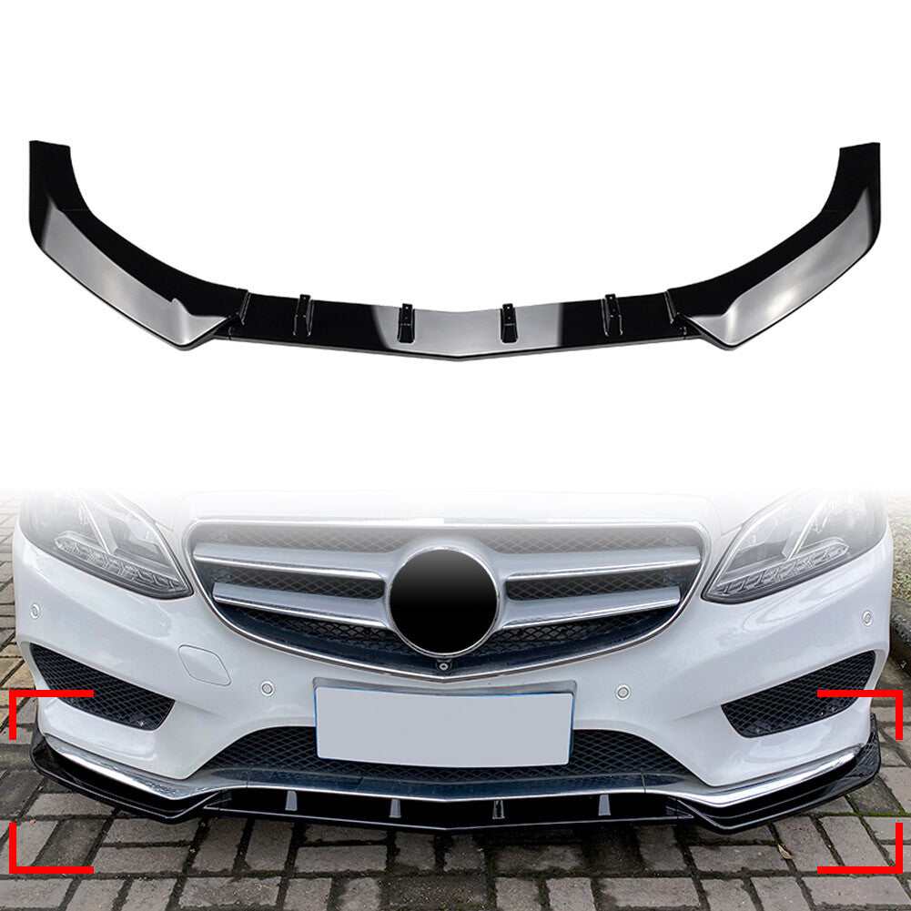 Bumper Lip Spoiler Kit Front for Mercedes-Benz E Class W212 E200 E220 E250 E300