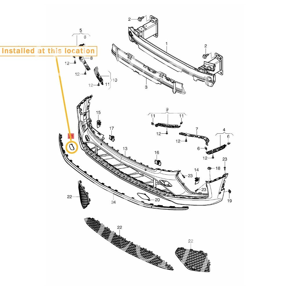Equipment Manufacturer ( ) Cover for Right Tow Hook of 2021 for Bentley for Bentayga 36A807428A