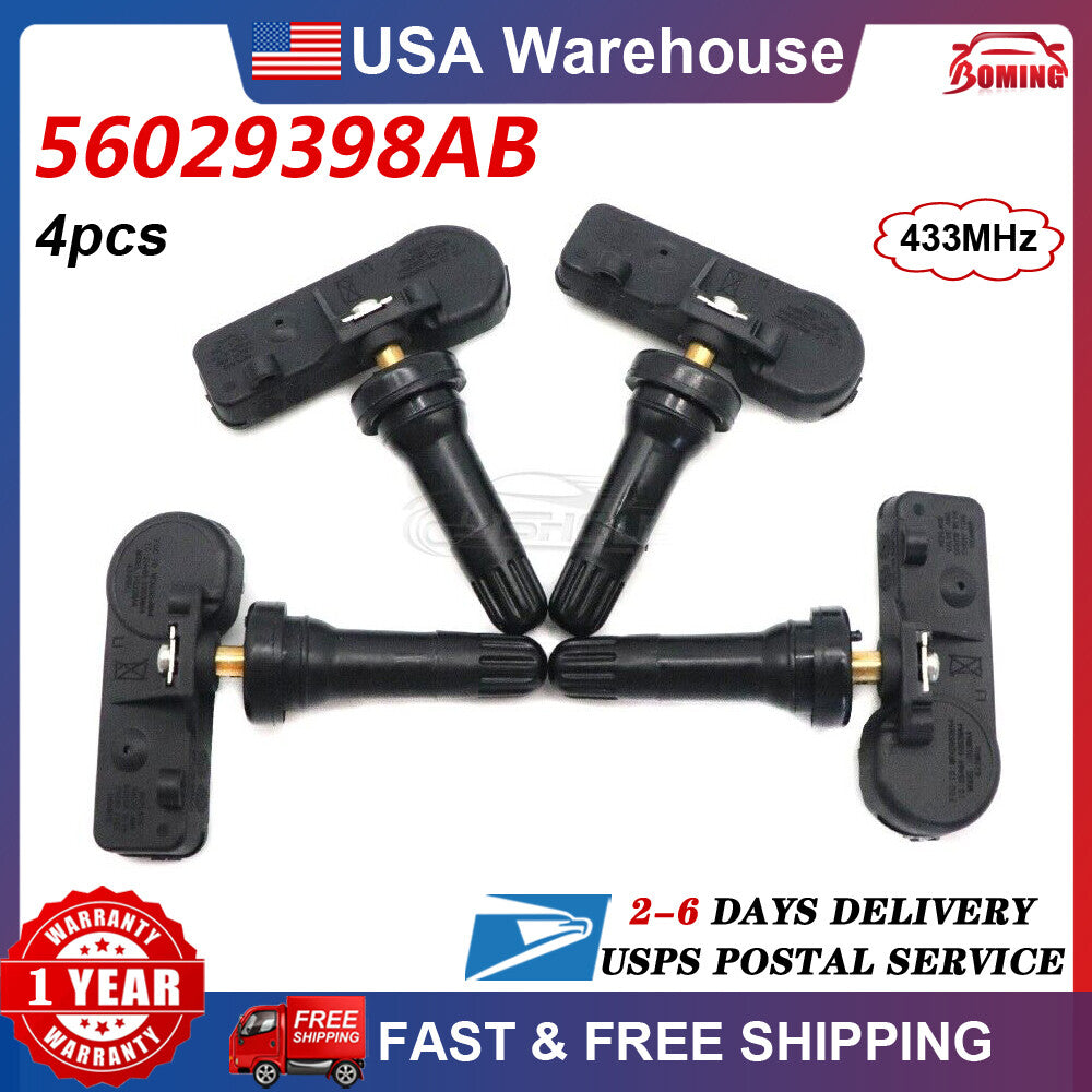 56029398AB 68241067AB 4PCS Tire Pressure Sensor TPMS for Dodge for Chrysler for Jeep for RAM