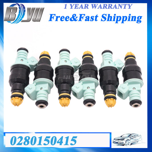 Set 6PCS 0280150415 Fuel Injectors for BMW E36 325i M50 M52 M50B25 M52B25 2.5L