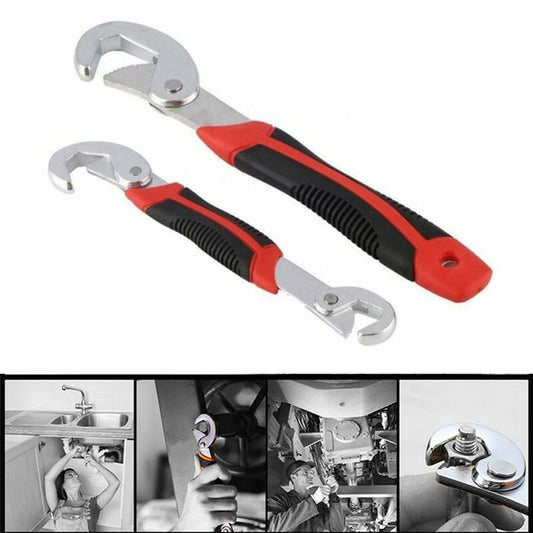 Auto 2Pcs Adjustable Spanner Quick Snap Grip 9-32mm Wrench Multi-function Wrench