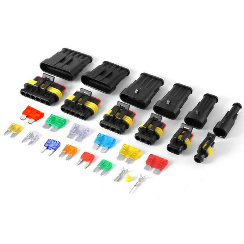 Car 1/2/3/4/5/6 Pin Way Waterproof Plug Electrical Wire Connector Terminal Fuse