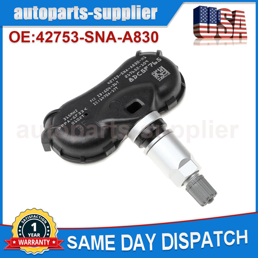 Kit (4) Tire Pressure Sensor (TPMS) for Honda CR-Z Insight Odyssey Element for Civic