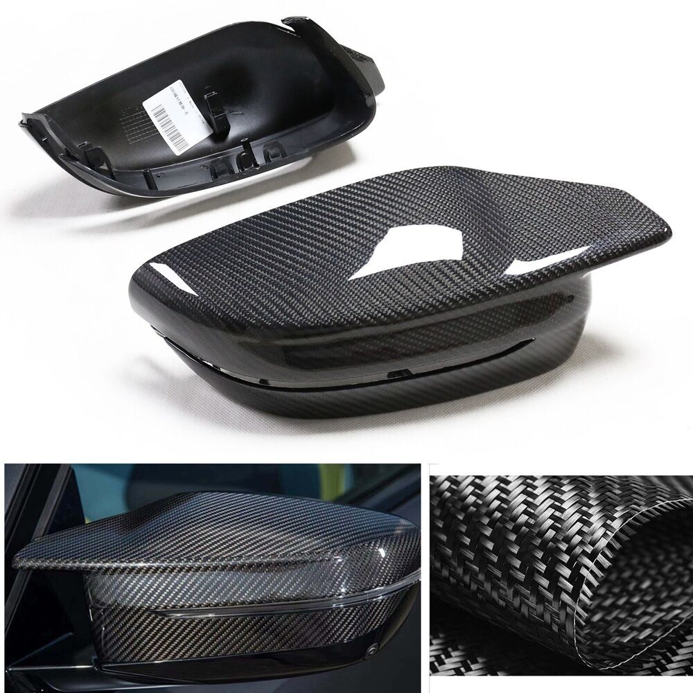 2PCS for BMW M3 G80 M4 G82 2021-23 Carbon Fiber Rear Mirror Cover Replacement