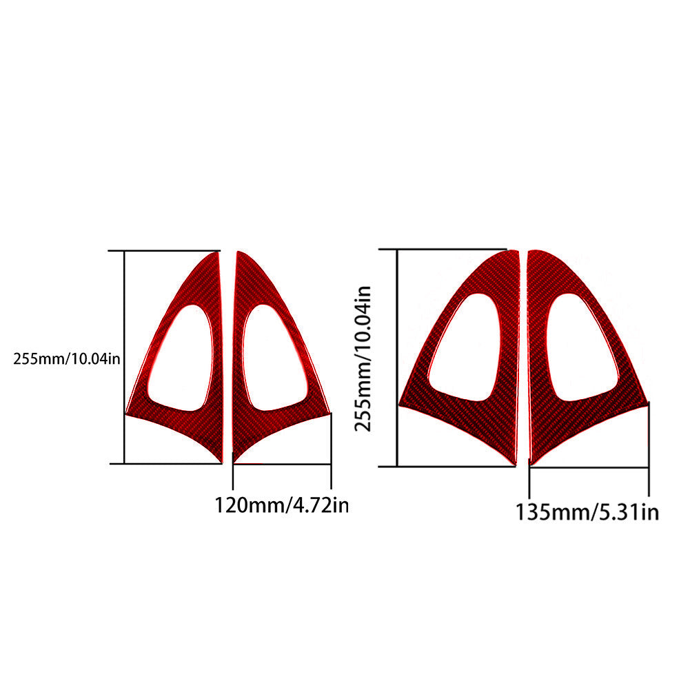Red Carbon Fiber Door Handle Panel Trim Cover Sticker for Toyota for Camry 2007-2011