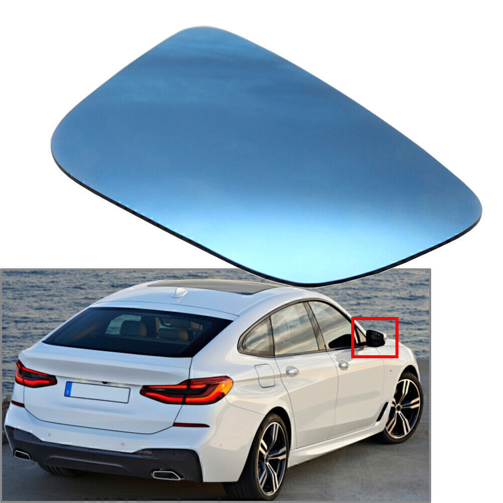 Right Side Fit for BMW 5Series G30 G31 16+ Wing Mirror Glass Aspherical Heated Blue