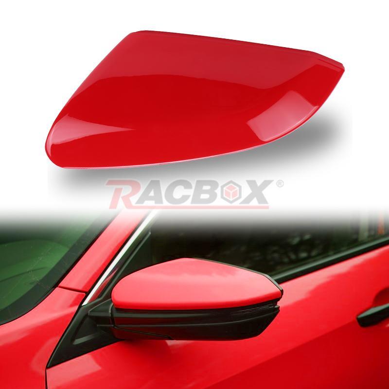 Front Left Driver Side Mirror Cap Cover Replacement Red for Honda for Civic 2016-21