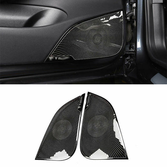 for Tesla Model 3 2017-2022 Black Steel Inner Door Speaker Frame Cover Trim 2pcs