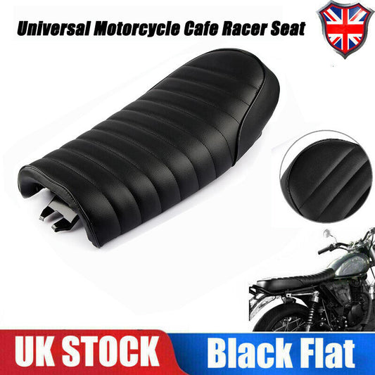 Motorcycle for Seat Flat Brat Hump Saddle PU for Yamaha for Honda Cafe Racer CB for Suzuki