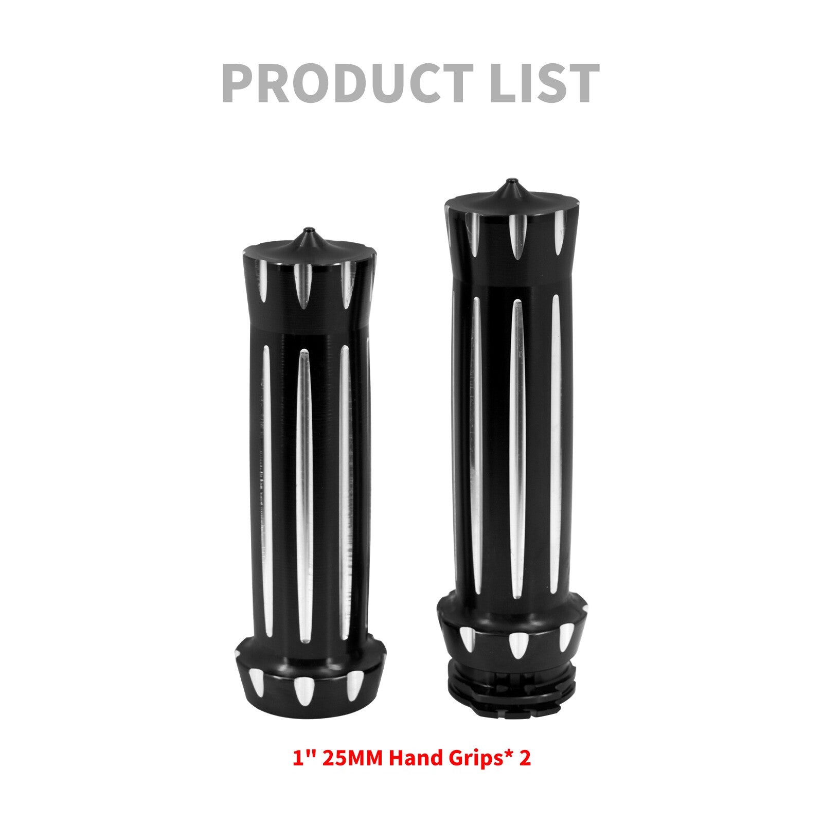 Black CNC 1 25mm Handlebar Hand Grips for Harley Touring Dyna Softail Sportster