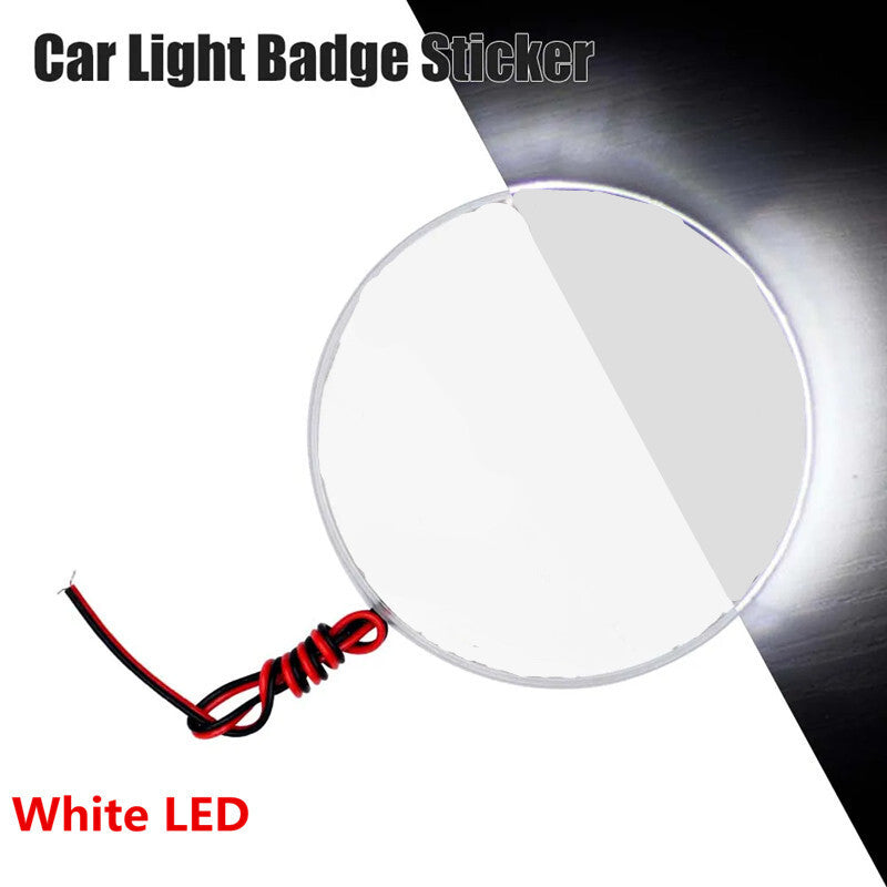 82mm Car White Background Tail Badge Emblem LED Light Lamp Sticker for BMW 3 57