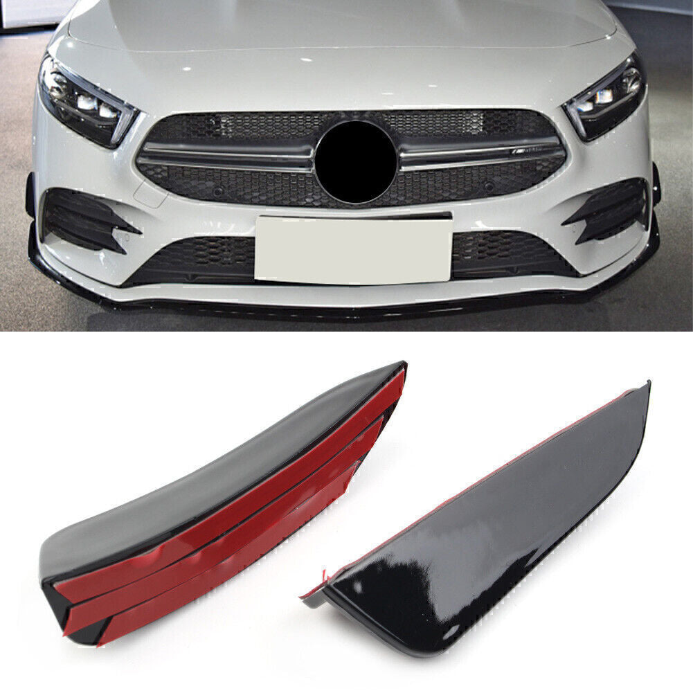 for Benz A-Class W177 A180 Front Bumper Lip Splitter Spoiler Side Canards