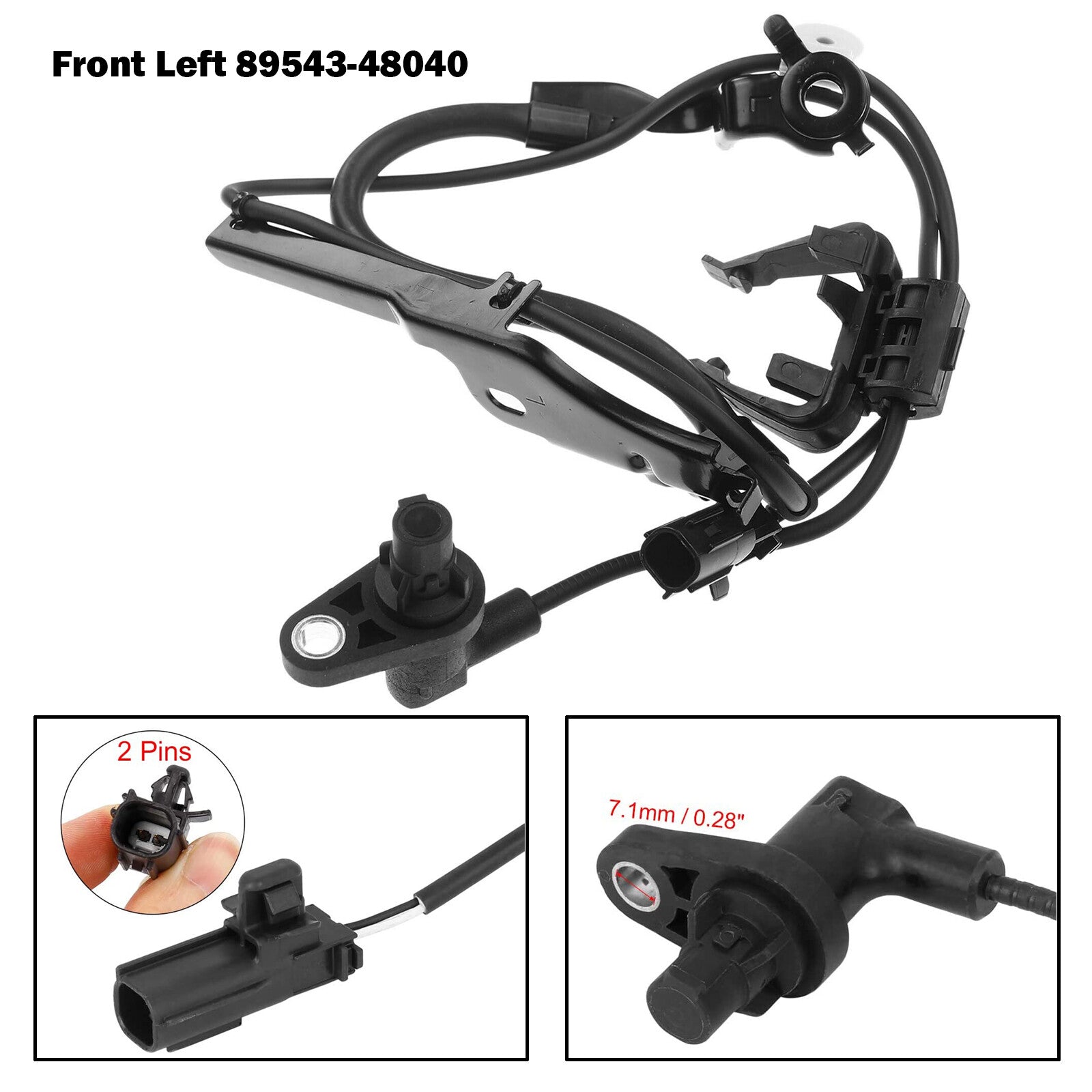 Pair Front Right Left ABS Wheel Speed Sensor For 2008-2013 for Toyota Highlander