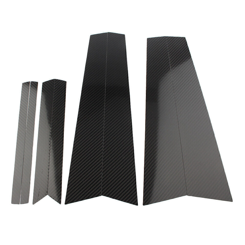 Window B Pillar Trim Cover Carbon Fiber Fit for BMW E71 2009-2014 (X6) X-Series 1Set