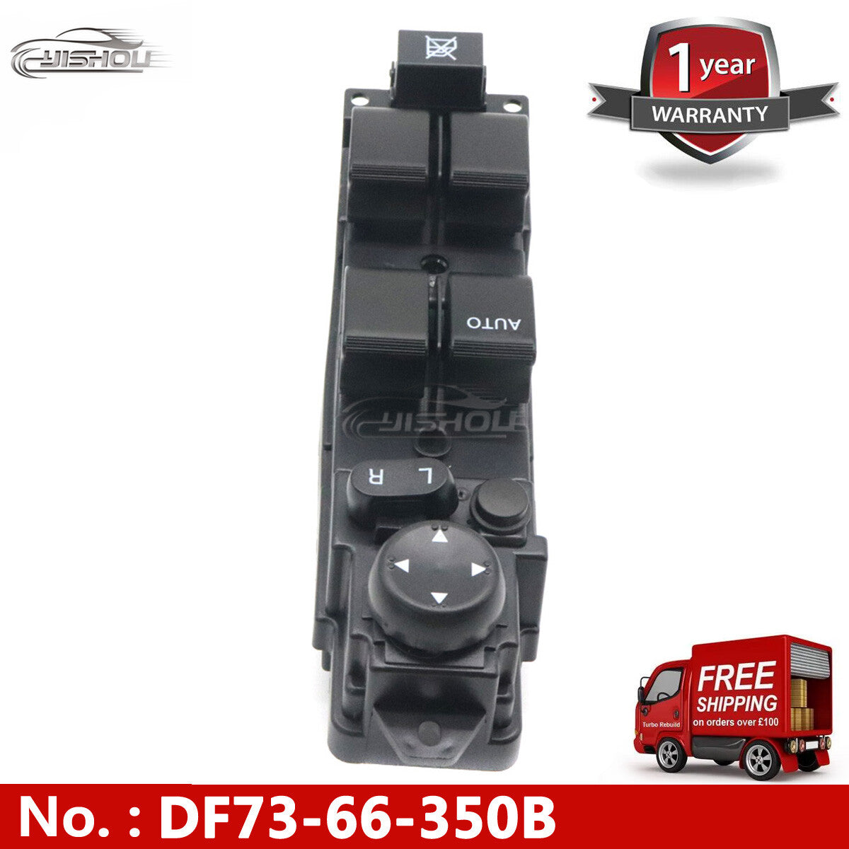 1P Front Left Main Power Window Switch for 2011-2014 for Mazda 2 1.5L DF73-66-350B