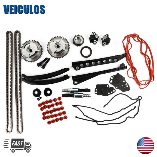 Timing Chain Kit+Cam Phasers+VVT Valves Fits 5.4L Triton 3V for Ford F-150 for Lincoln