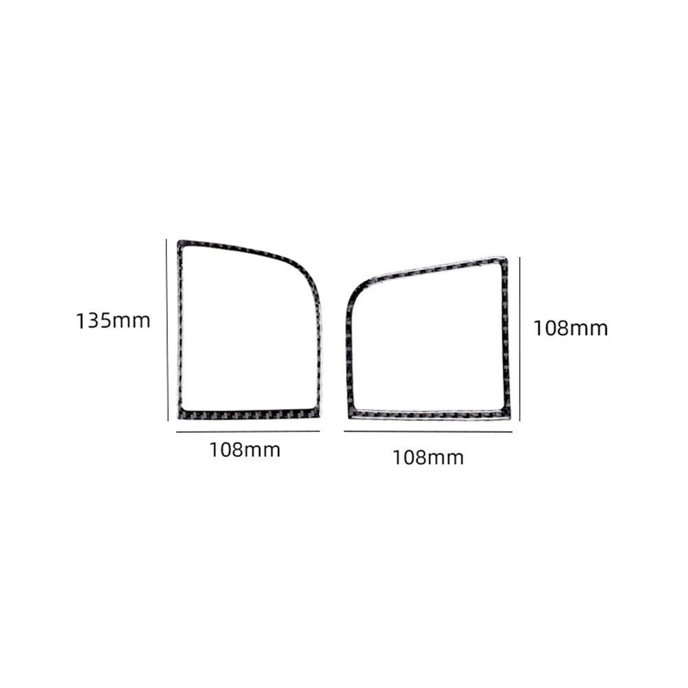 2Pcs Carbon Fiber Side Vent Panel Frame Trim Cover for Ford Explorer 2011-2014