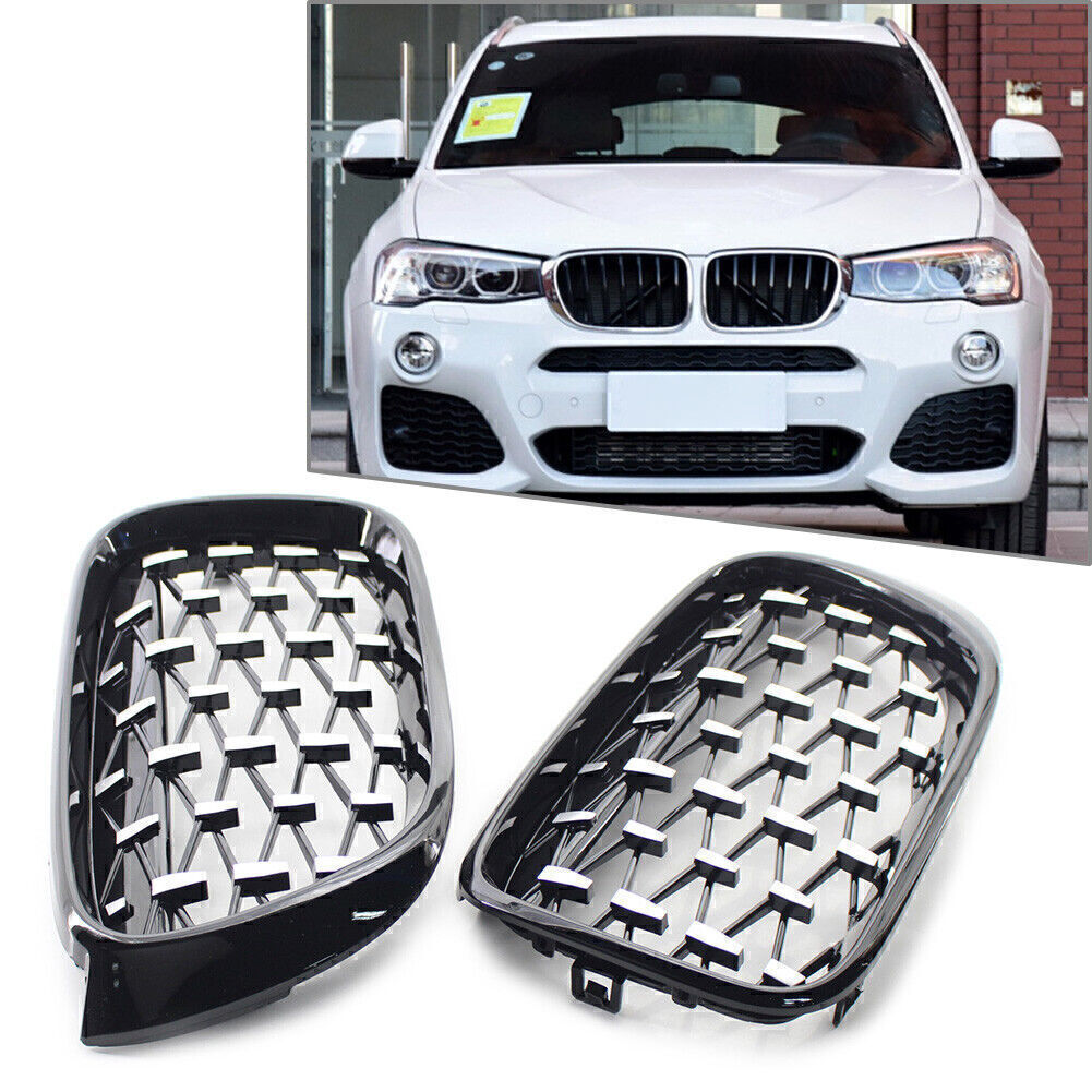 Diamond Meteor Latest Style Front Kidney Grille Fit for BMW X3 F25 /X4 F26 2014-2017