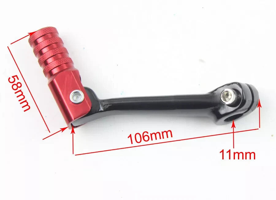 B/Red 11MM Alloy Short Gear Shift Shifter Lever for Honda CRF XR 50 70 110 Z50