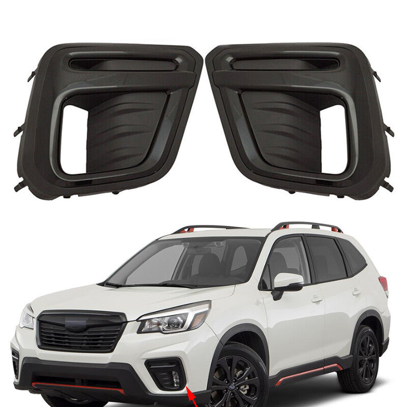 1 Pair for Subaru Forester SK 2019-2021 Front Bumper Fog Lamp Frame Cover Cap