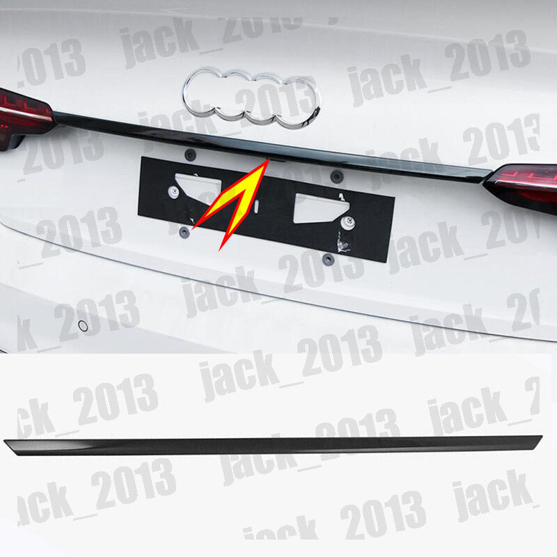 for Audi A4 B9 2017-2022 Black steel Rear Door Trunk Lid Tail Gate Cover trim 1x