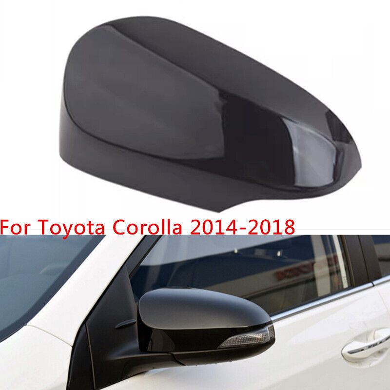 Black Left Side Rearview Side Mirror Shell Cover Cap for Toyota for Corolla 2014-18