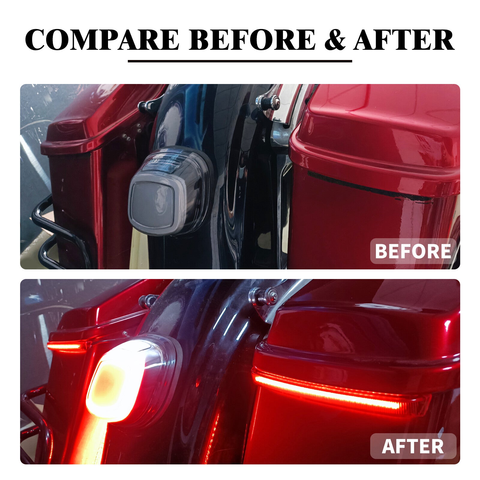 Saddlebag Flowing Turn Signal LED Light for Harley Electra Road Glide 2014-2023