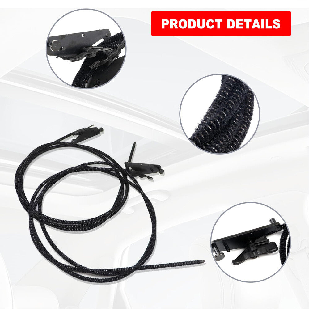 Crew Cab Sunroof Glass Cables+Track Assembly Repair Kit for Ford 2015-2020 F150