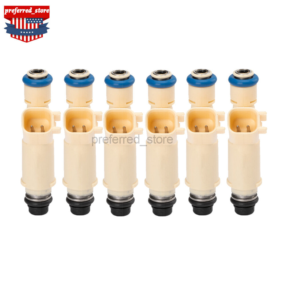6Pcs Fuel Injector 195500-3520 Fit for Ford Escape 3.0L V6 2001-2003 YL8E-C7B