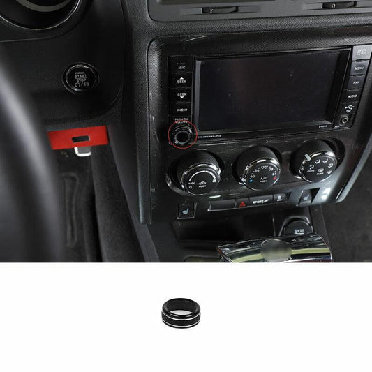 for Dodge for Challenger 2009-2014 Black Aluminum Navigation Decoration Ring 1PCS