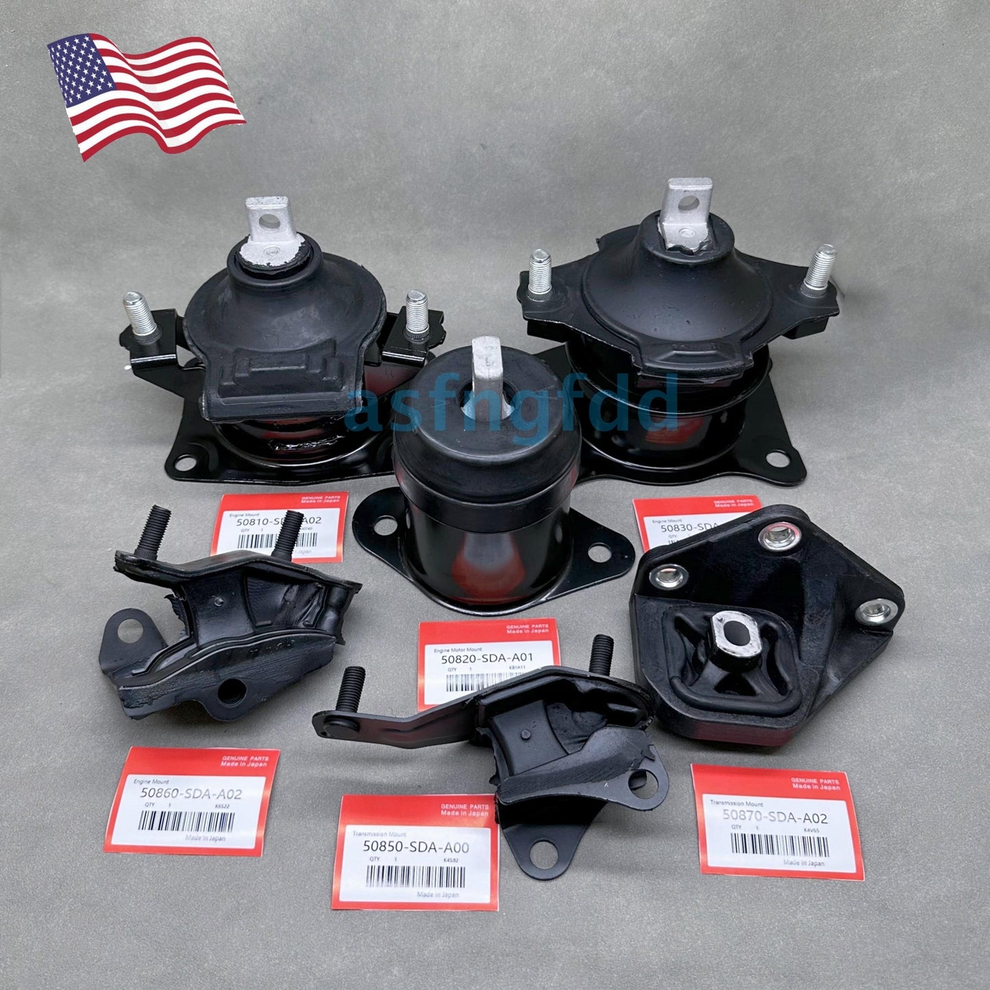 for Honda Accord 2.4L Engine, Motor, and Transmission Mounting Kit (6pcs, Automatic) - Suitable for 03-07 for Honda Accord