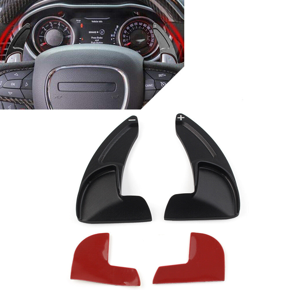 Steering Wheel Shift Paddle Shifter Extension for Dodge for Jeep for Chrysler Black 2PCs