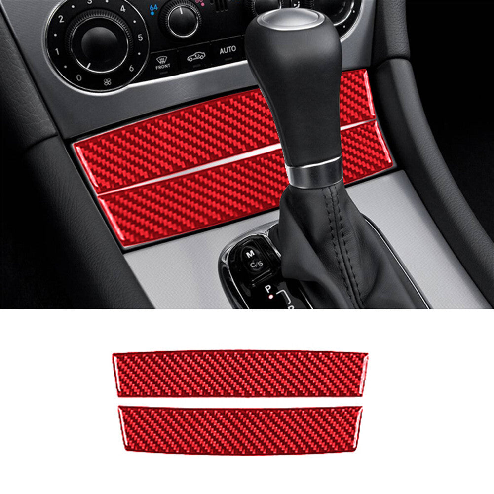 Red carbon fiber interior storage trim for Mercedes-Benz C-Class W203