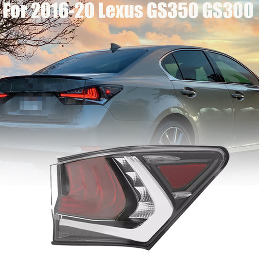 The right-hand side exterior taillight and rear brake light are applicable to 2016-2020 for Lexus GS350 and GS300.
