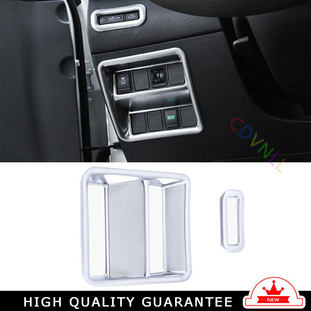 Headlight Button Frame Cover Trim for Nissan Rogue Sport 2017-21 Matte Silver
