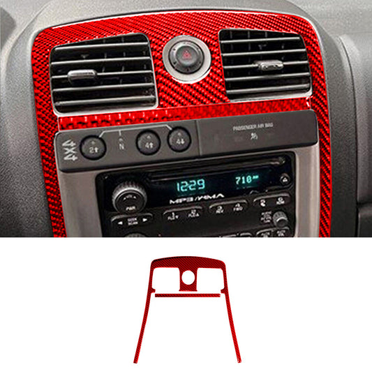 2X Red Carbon Fiber Center Air Vent Frame Cover For Colorado 04-12/ for canyon 05-12