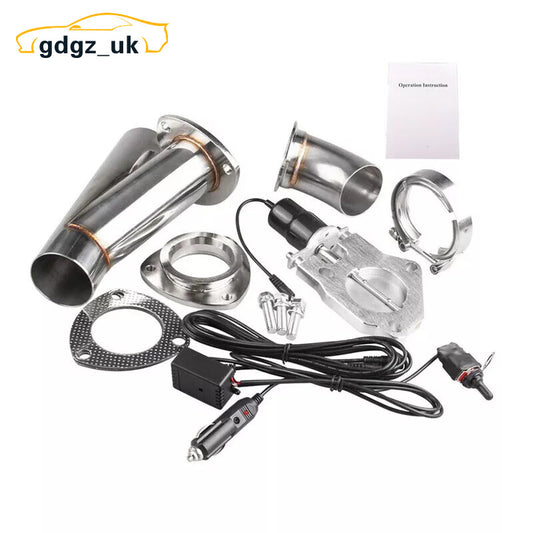 3 Electric Exhaust Valve Control Motor Dump Valve Stainless Kit Manual Switch