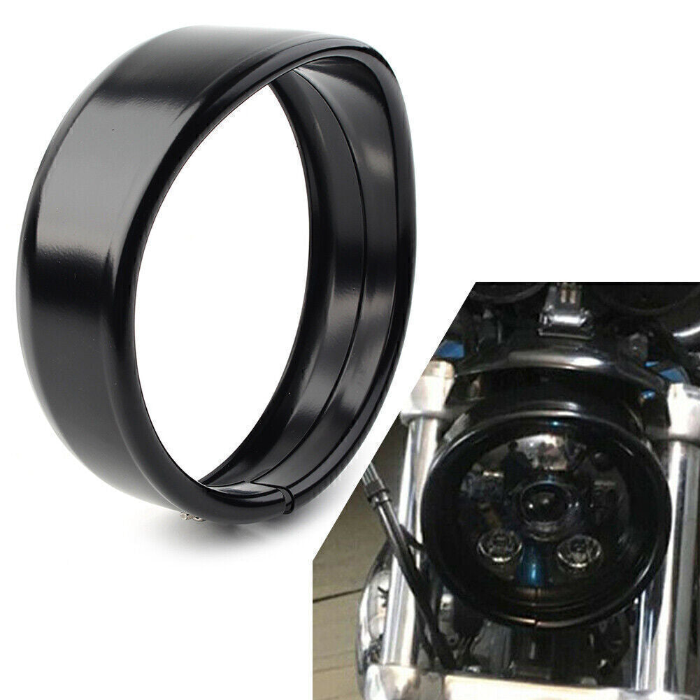 5.75 Headlight Decorate Trim Ring Visor Fit for Harley Dyna Street Bob FXDB 94-2020