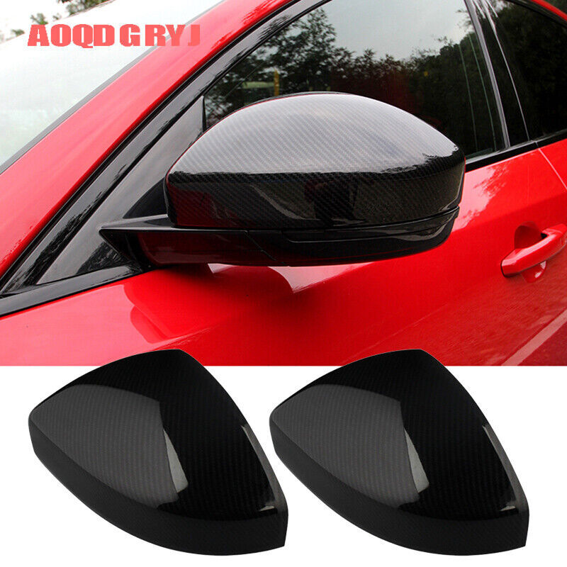 for Jaguar E-PACE 2018-2019 Carbon Fiber ABS Side Mirror Rearview Trim Cover Cap