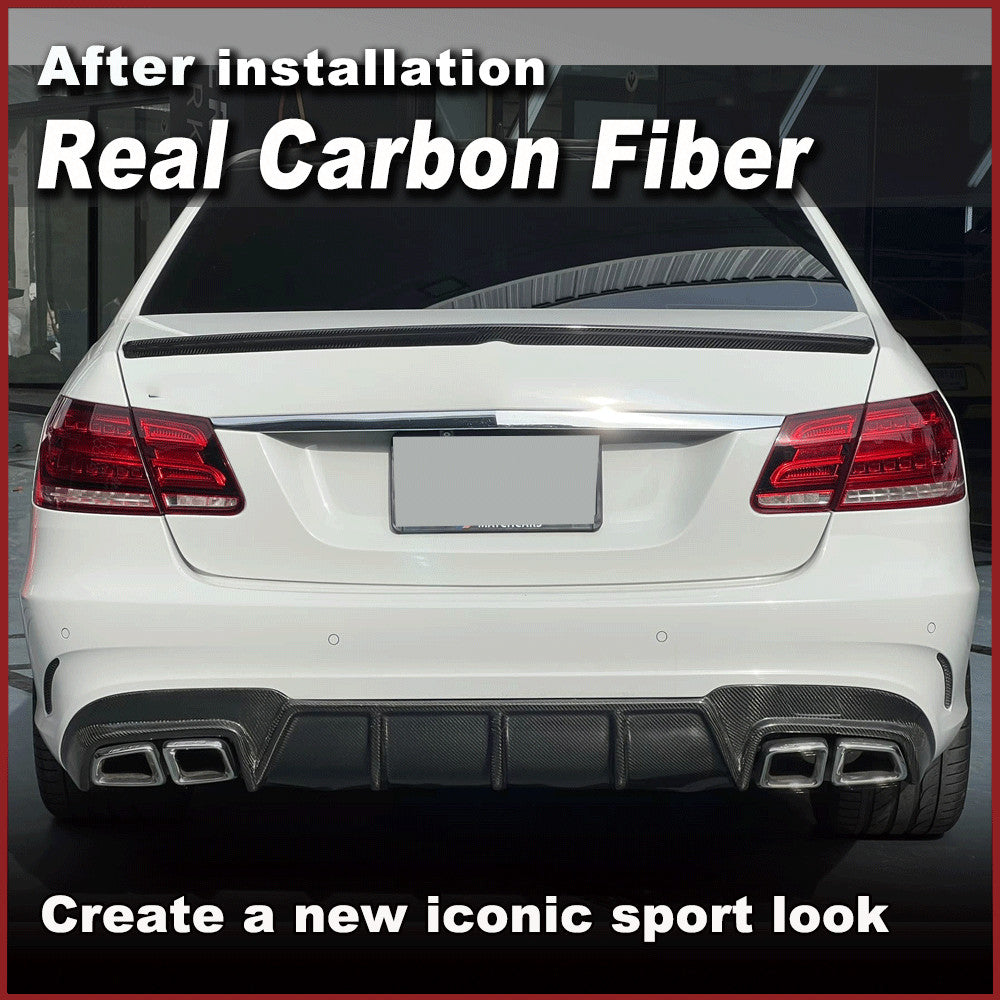 for Benz W212 E250 E350 E550 E63 2010-15 REAL Carbon Rear Trunk Spoiler Wing
