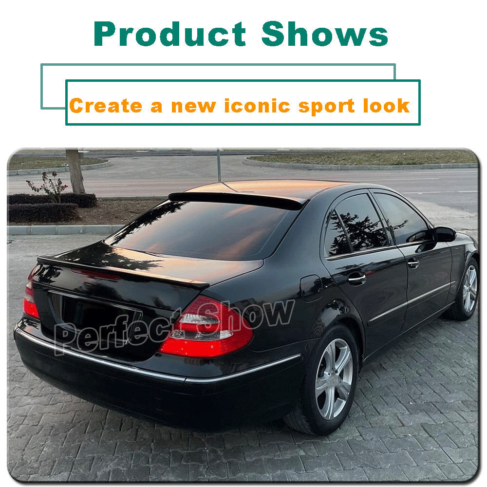 for Benz E-Class W211 E55 E63 Sedan 02-08 REAL CARBON Rear Roof Spoiler Lip