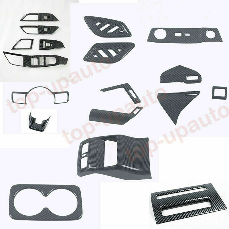 18X for Nissan Rogue 2021-2023 Carbon Fiber Interior Full Set Accessories Trim