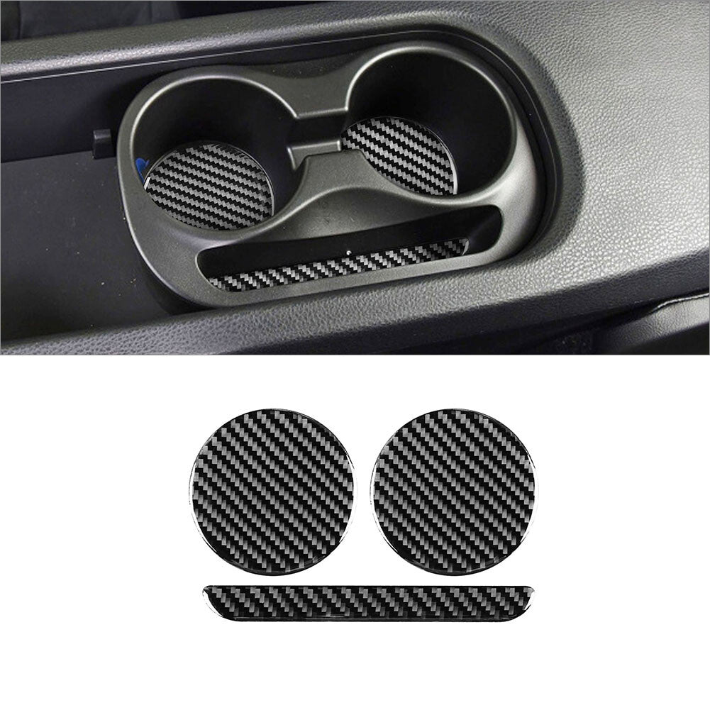 4x Carbon Fiber Rear Cupholder Kit Cover Trim for Toyota 86 for Subaru BRZ 2016-2020