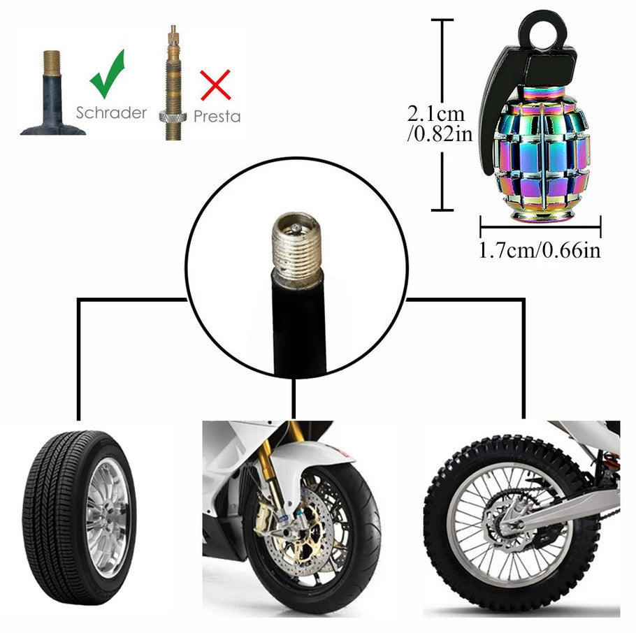 4-piece car tire valve cover rod air dust cover dustproof gray bomb suitable for Mercedes-Benz