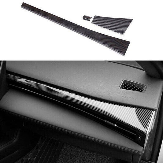 for Toyota for Avalon 2019-22 ABS Carbon Look Console Dashboard for Co -pilot Strip Cover